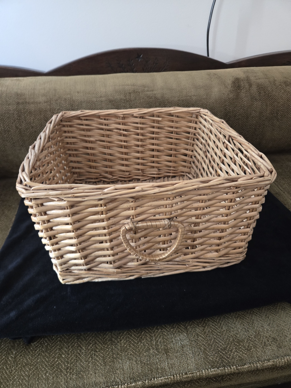 Woven Rattan Storage Basket - Natural Brown